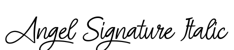 Angel Signature Italic Font Image