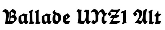 Ballade UNZ1 Alt Font Image