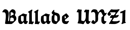 Ballade UNZ1 Font Image
