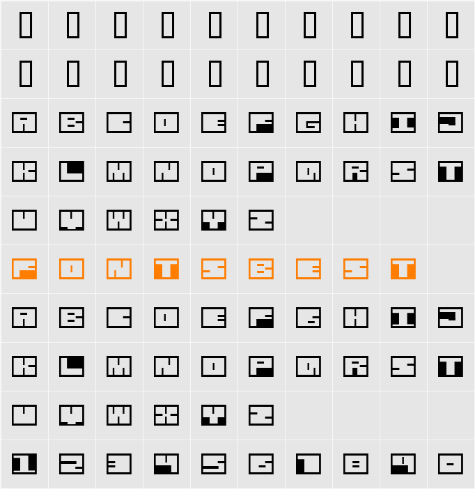 Cornelius Character Map
