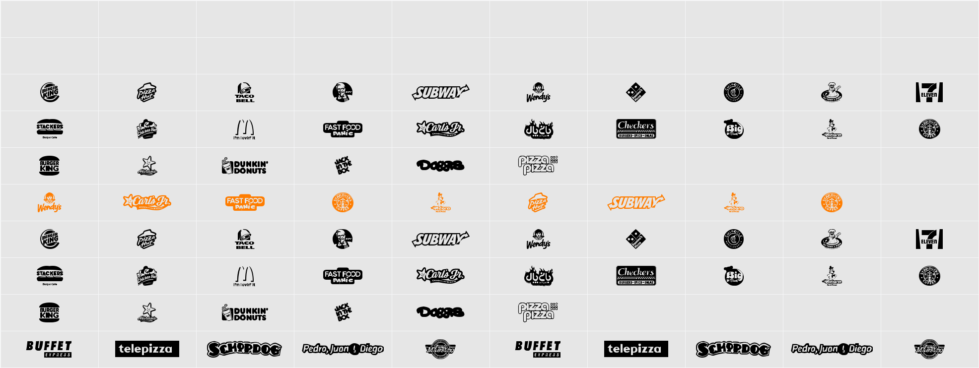 Fast Food logos Character Map