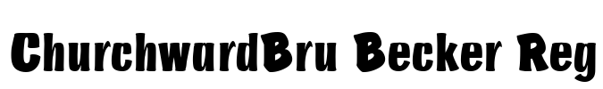 ChurchwardBru Becker Reg Font Image