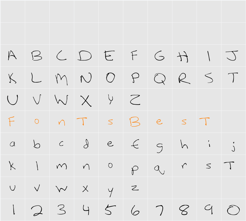FilteCasual Character Map