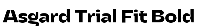 Asgard Trial Fit Bold Font Image
