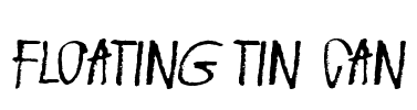 Floating tin can Font Image