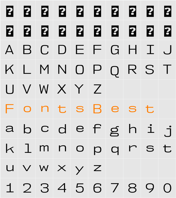 NK57 Monospace Se Bk Character Map