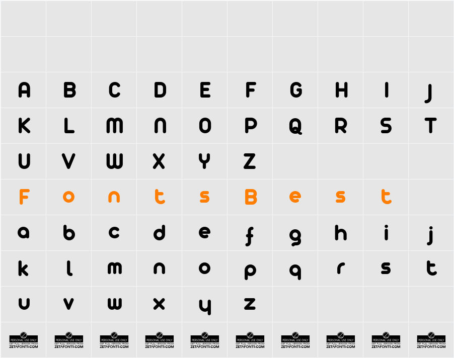 Arista Pro Bold Character Map