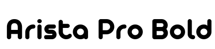 Arista Pro Bold Font Image