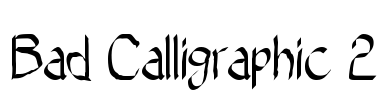Bad Calligraphic 2 Font Image