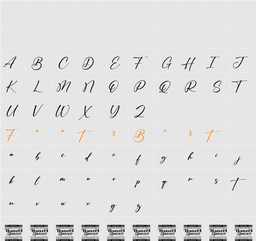 Broisther Character Map