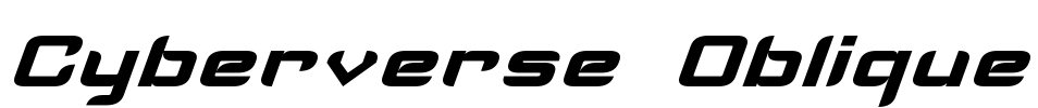 Cyberverse Oblique Font Image