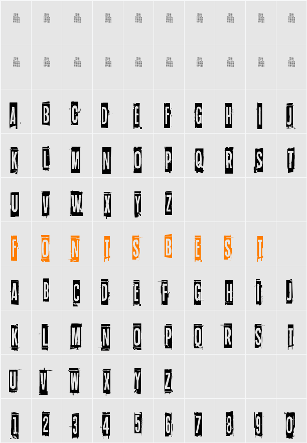 Blockheads Character Map