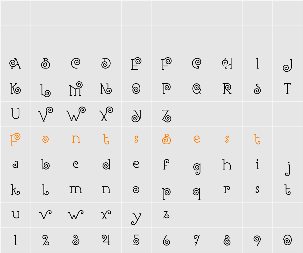 Romantine Character Map