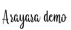 Arayara demo Font Image