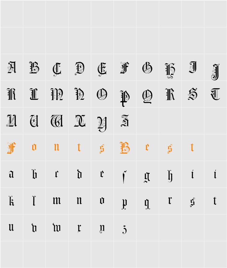 Morcrepito Character Map
