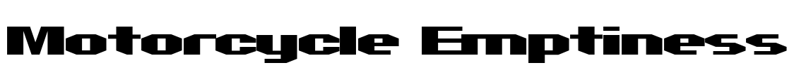 Motorcycle Emptiness Font Image
