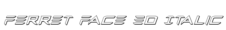 Ferret Face 3D Italic Font Image