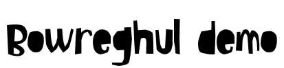 Bowreghul demo Font Image