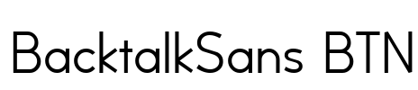BacktalkSans BTN Font Image
