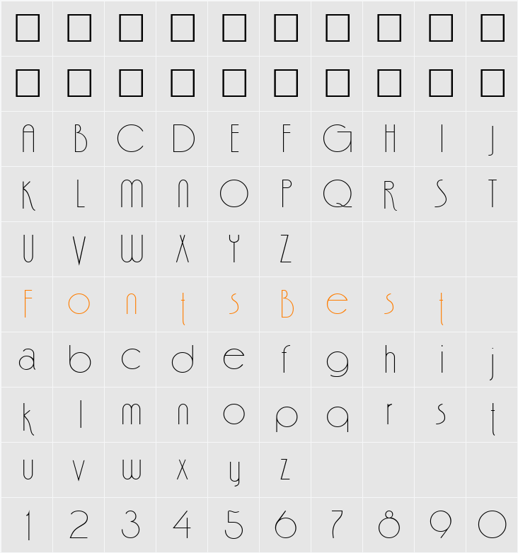 Fina Character Map
