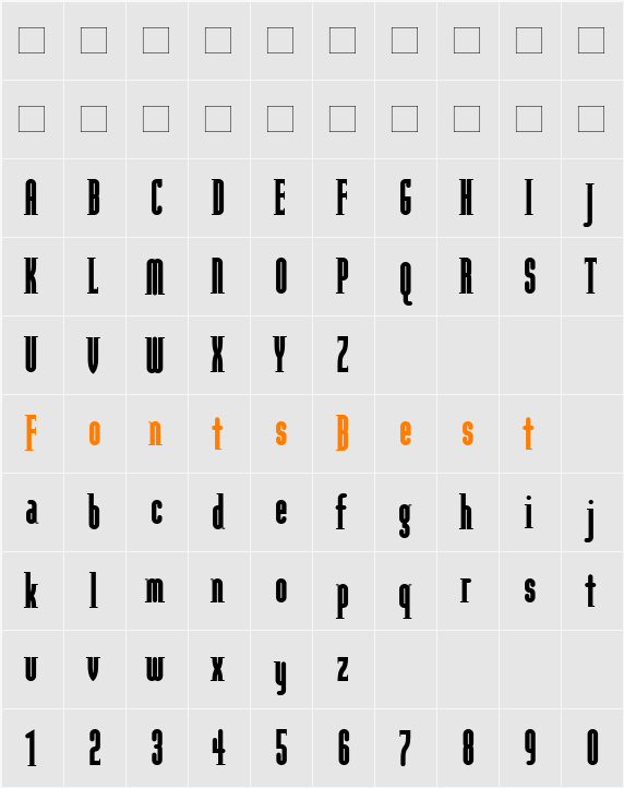 ModulaRoundSerif-Black Character Map