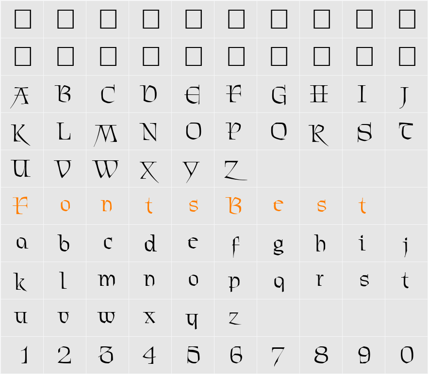 Chevalier Character Map