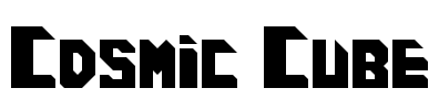 Cosmic Cube Font Image