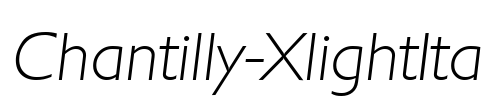 Chantilly-XlightIta Font Image