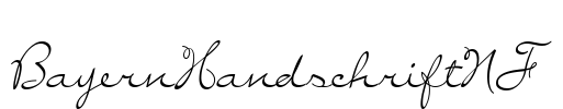 BayernHandschriftNF Font Image