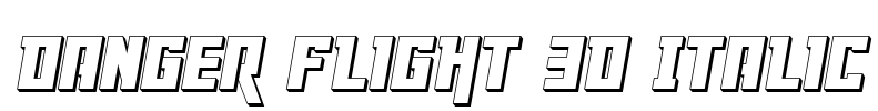 Danger Flight 3D Italic Font Image