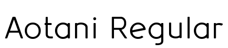 Aotani Regular Font Image