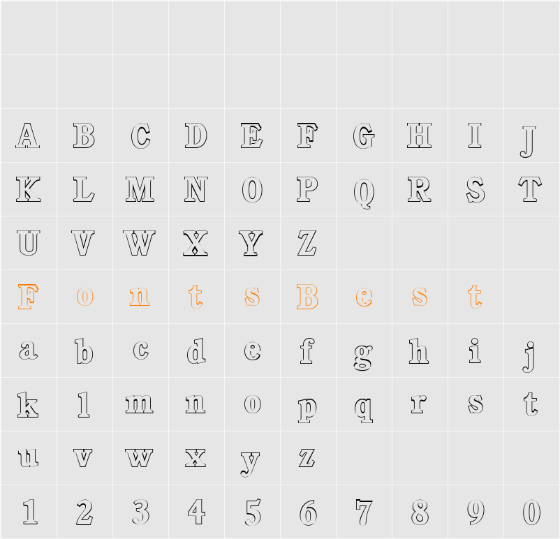 DanielBeckerOutline Character Map
