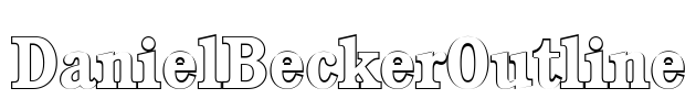 DanielBeckerOutline Font Image