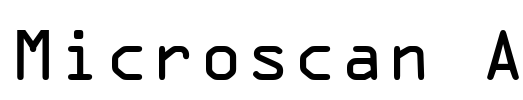 Microscan A Font Image