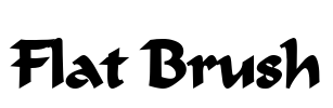 Flat Brush Font Image
