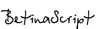 BetinaScript Font Image