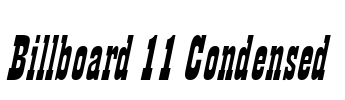 Billboard 11 Condensed Font Image