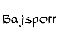 Bajsporr Font Image