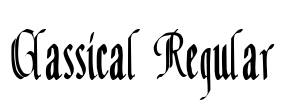Classical Regular Font Image