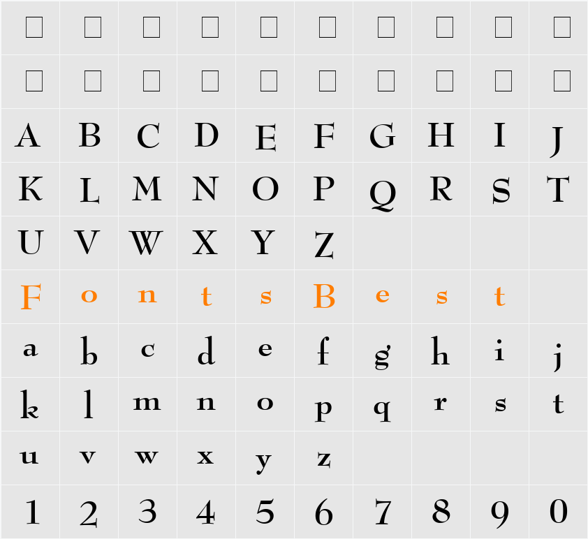 Monitor SSi Character Map