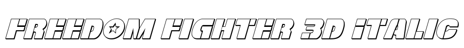 Freedom Fighter 3D Italic