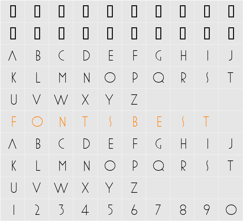 MostraThreeLight Character Map