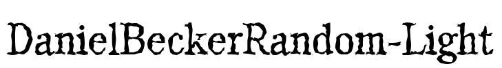 DanielBeckerRandom-Light Font Image