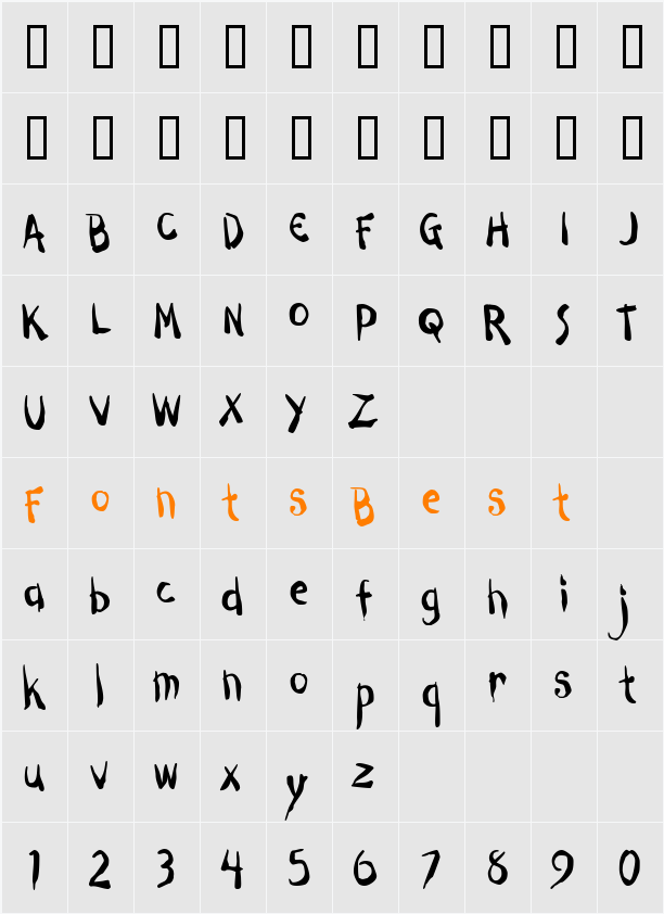 Dark Half BTN Cond Character Map