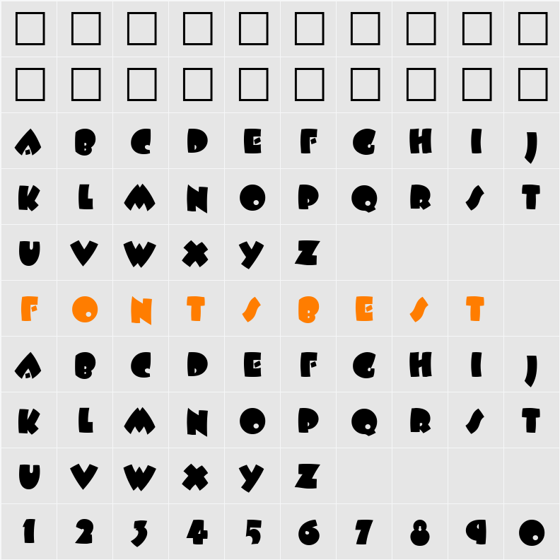 BeeskneesCTT Character Map