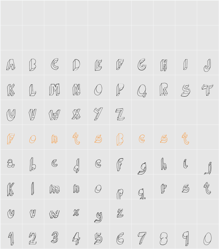 Indietronica Character Map