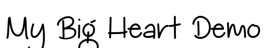 My Big Heart Demo Font Image