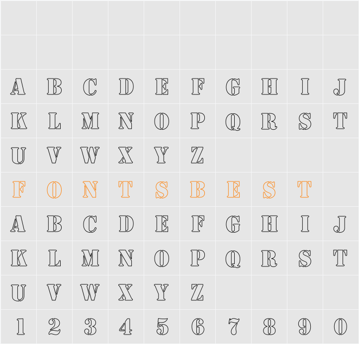 Army Hollow Character Map