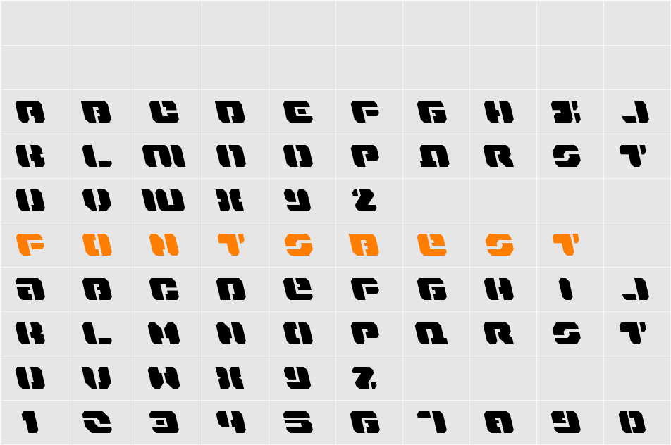 Dan Stargate Leftalic Character Map