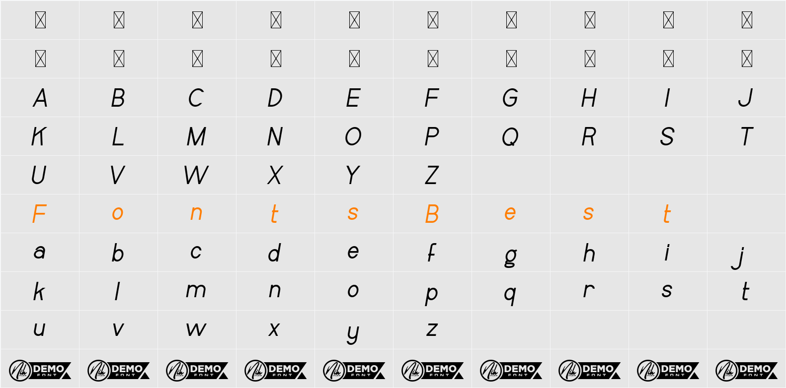Brockheart Demo Character Map